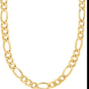 MEN'S 24 INCH 10k GOLD FIGARO NECKLACE